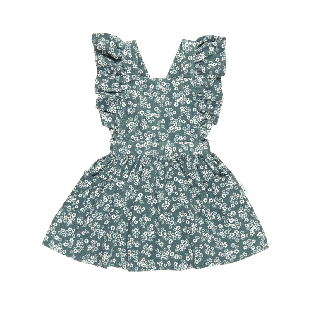 Huxbaby Peek A Boo Bunny Pinafore - Spruce