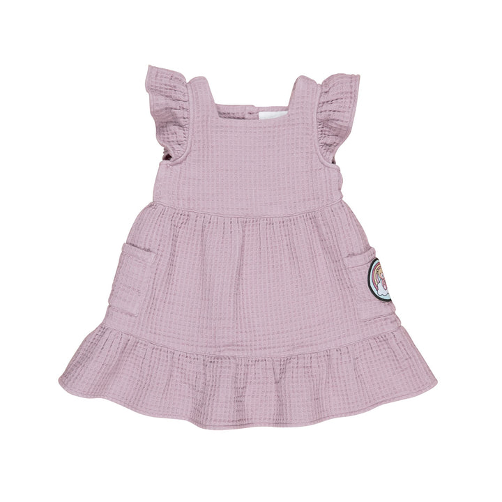 Huxbaby Waffle Frill Pinafore Dress