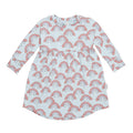 Rainbow Long Sleeve Swirl Dress - Sky
