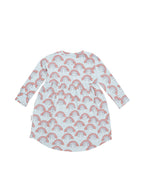 Huxbaby Rainbow Long Sleeve Swirl Dress - Sky
