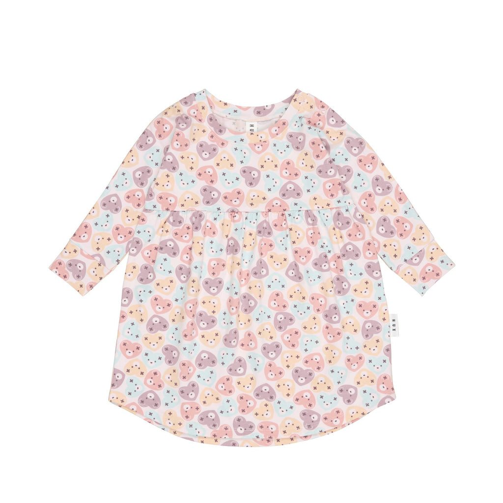 Huxbaby Heart Bear Swirl Dress