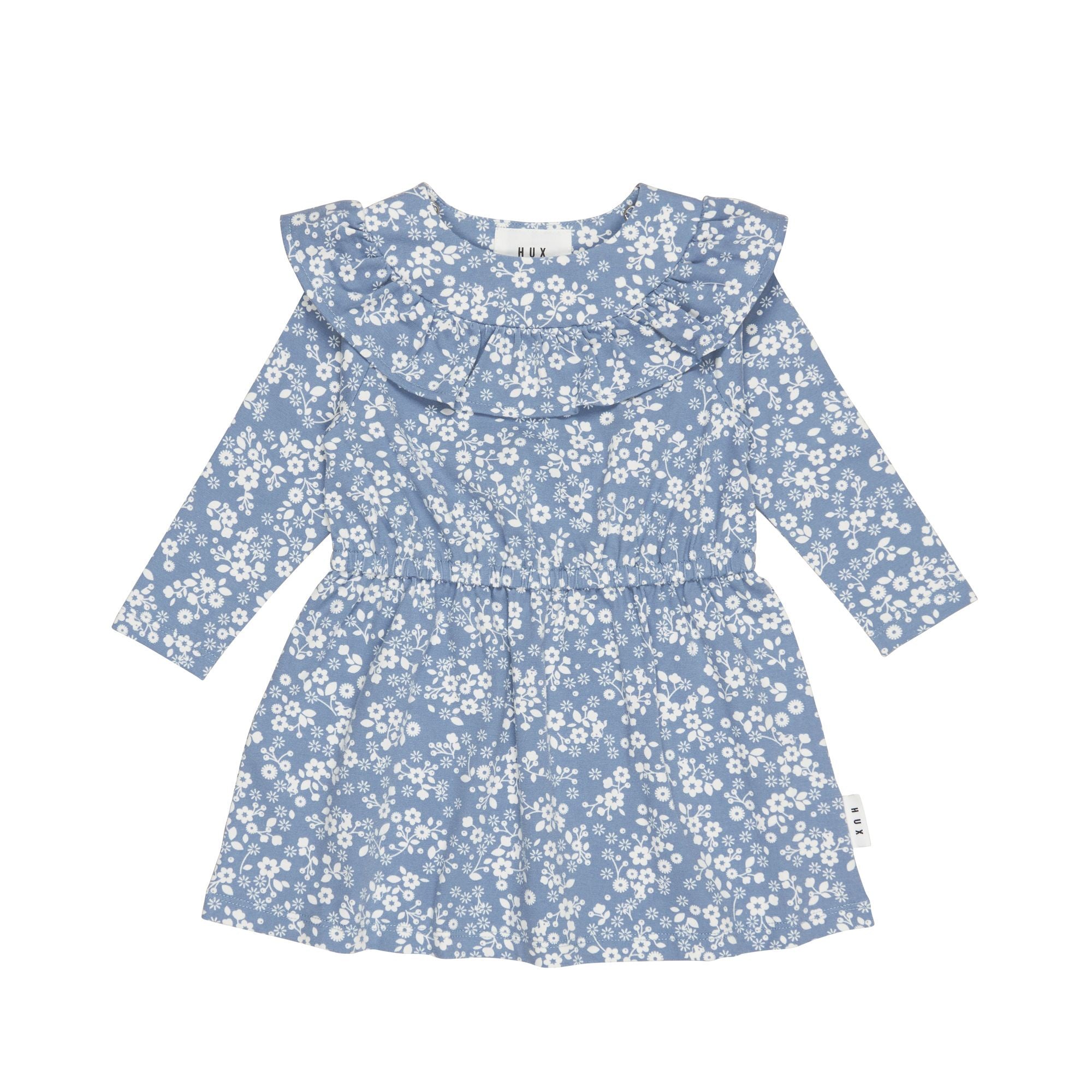 Huxbaby Floral Lake Frill Neck Dress