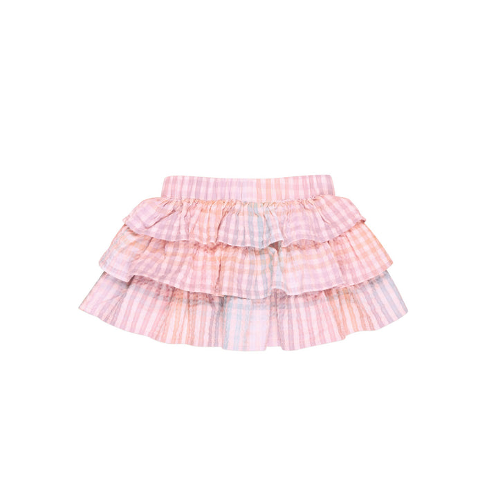 Huxbaby Frill Skirt - Rainbow Check