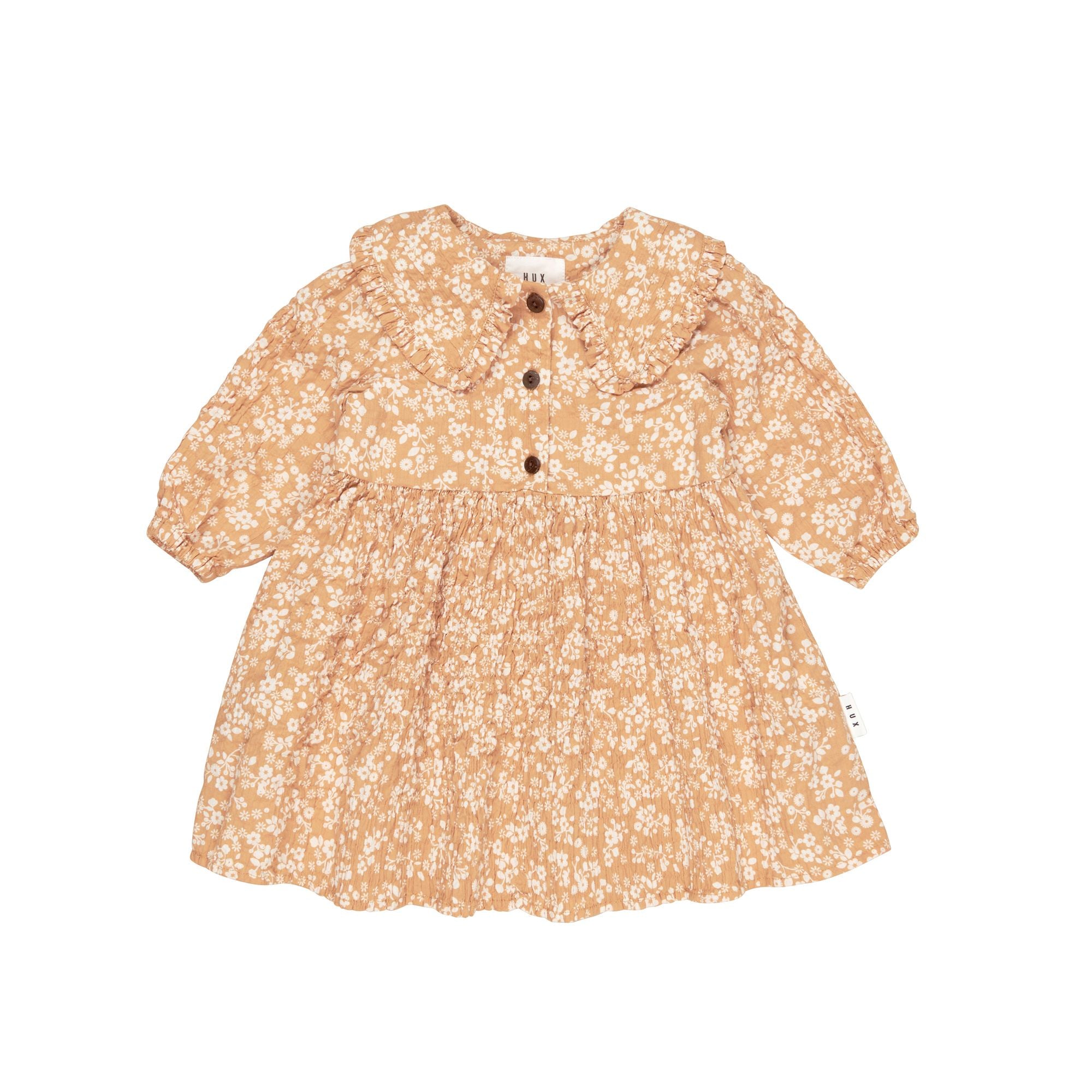 Huxbaby Floral Warm Glow Collar Dress