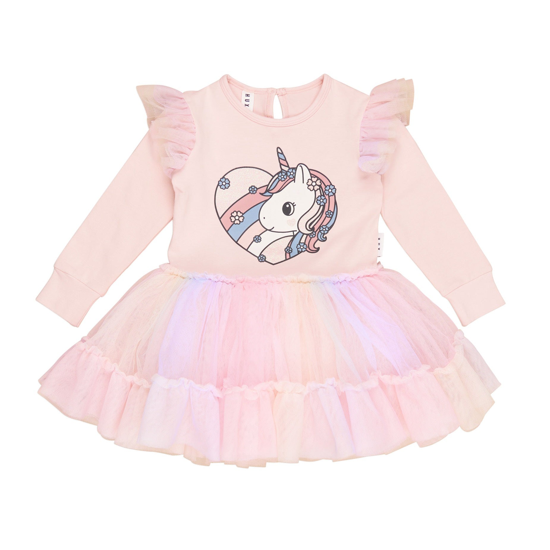 Loveheart Unicorn Ballet Dress - Pink Pearl