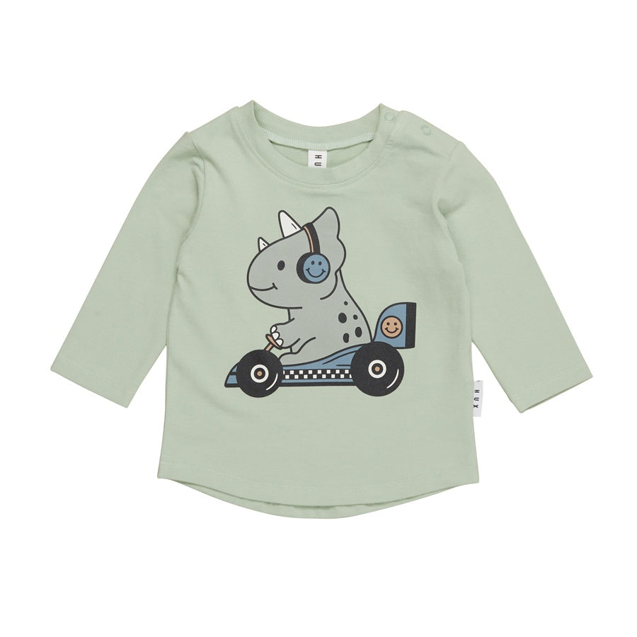 Huxbaby Dino Racer Top - Thyme