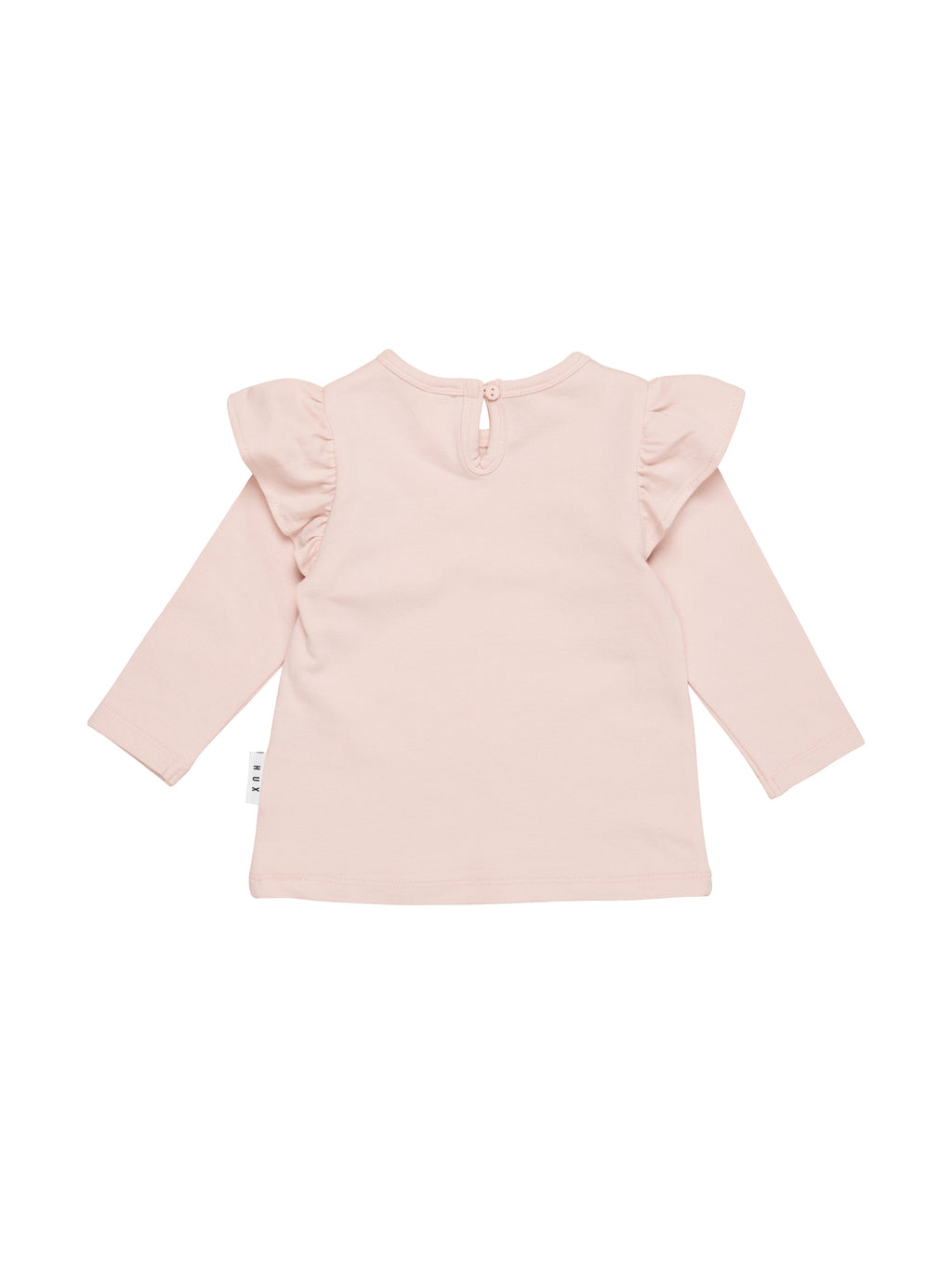 Huxbaby Unicorn Heart Frill Top - Rose