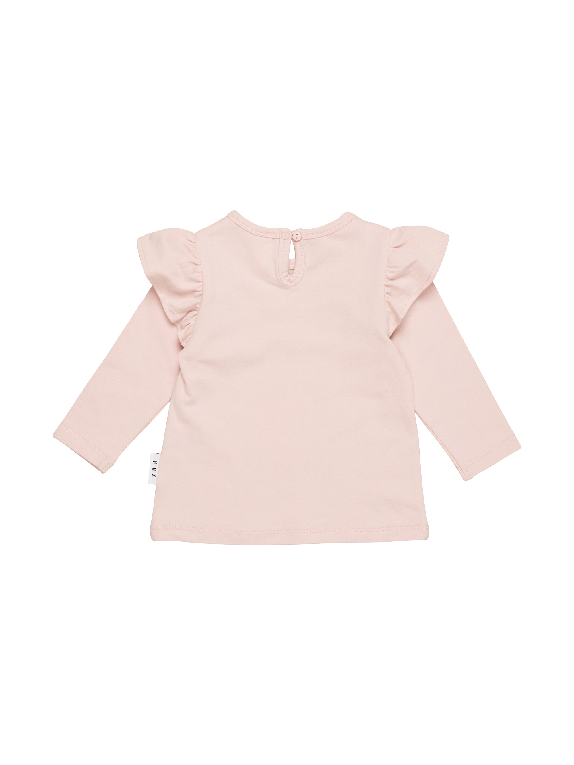 Huxbaby Unicorn Heart Frill Top - Rose