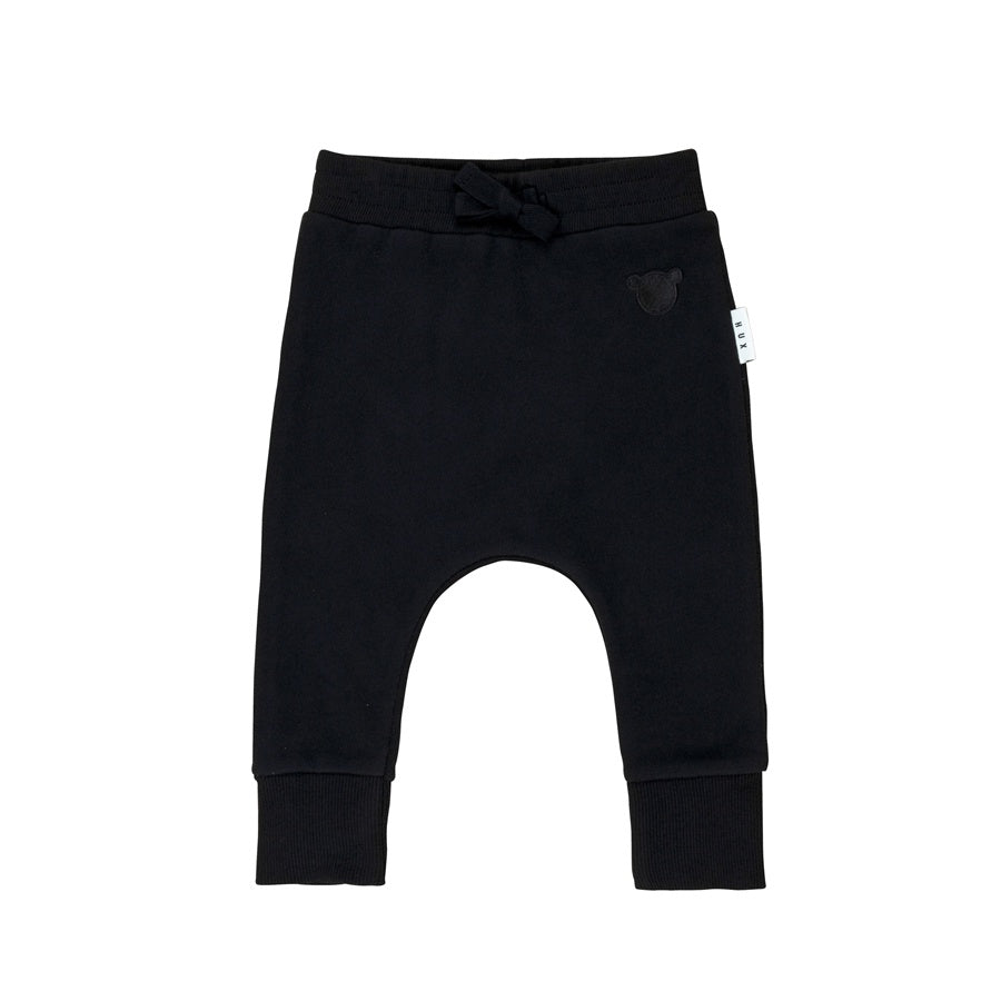 Huxbaby Drop Crotch Pant Terry - Black