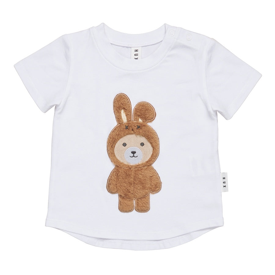 Huxbaby Bunny Bear T-Shirt - White
