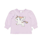 Magical Unicorn Puff Top - Bright Orchid