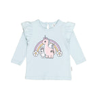Enchanted Friends Frill Top - Blue Misty