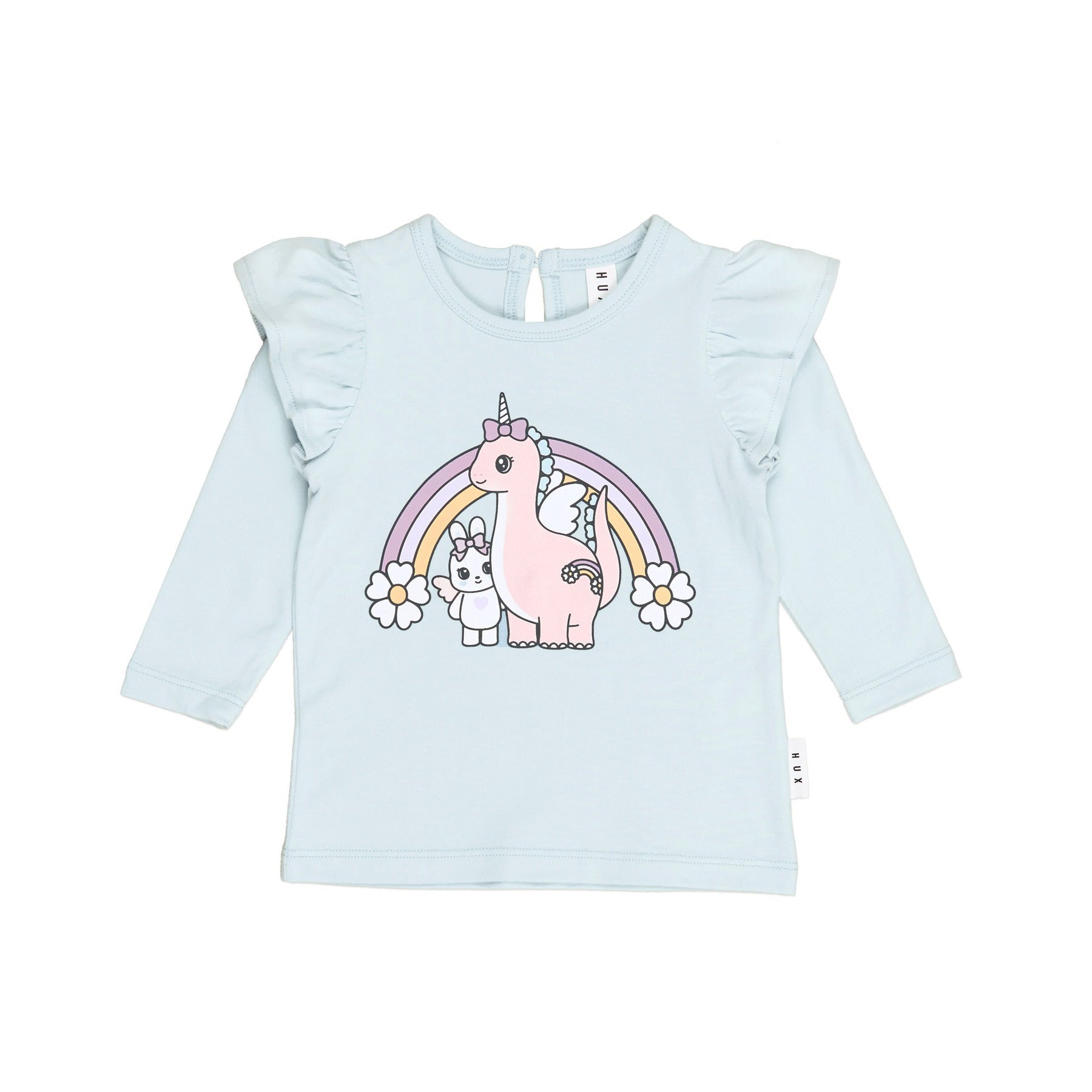 Enchanted Friends Frill Top - Blue Misty