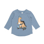 Skatin' Dino Top - Dino Blue