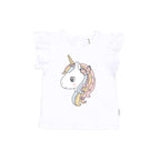 Mystic Unicorn Frill T-Shirt - White