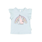 Enchanted Friends Frill T-Shirt - Blue Misty