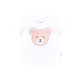 Furry Heart Bear T-Shirt - White