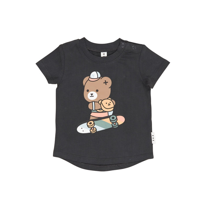 Huxbaby Skater Bear T-Shirt - Soft Black