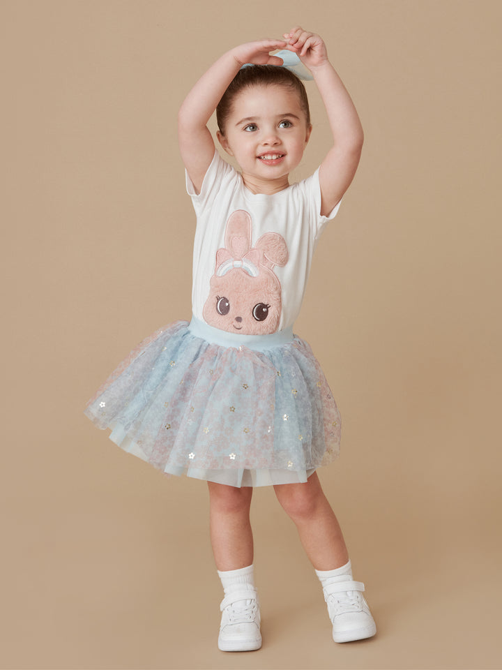 Huxbaby Fur Bunny T-Shirt - White
