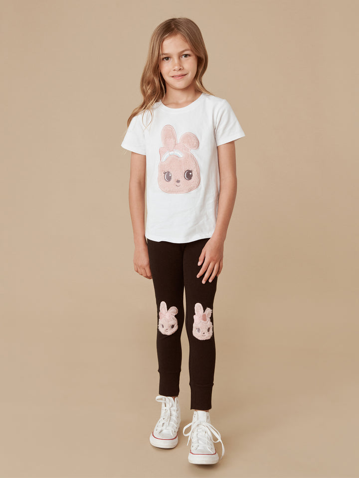 Huxbaby Fur Bunny T-Shirt - White