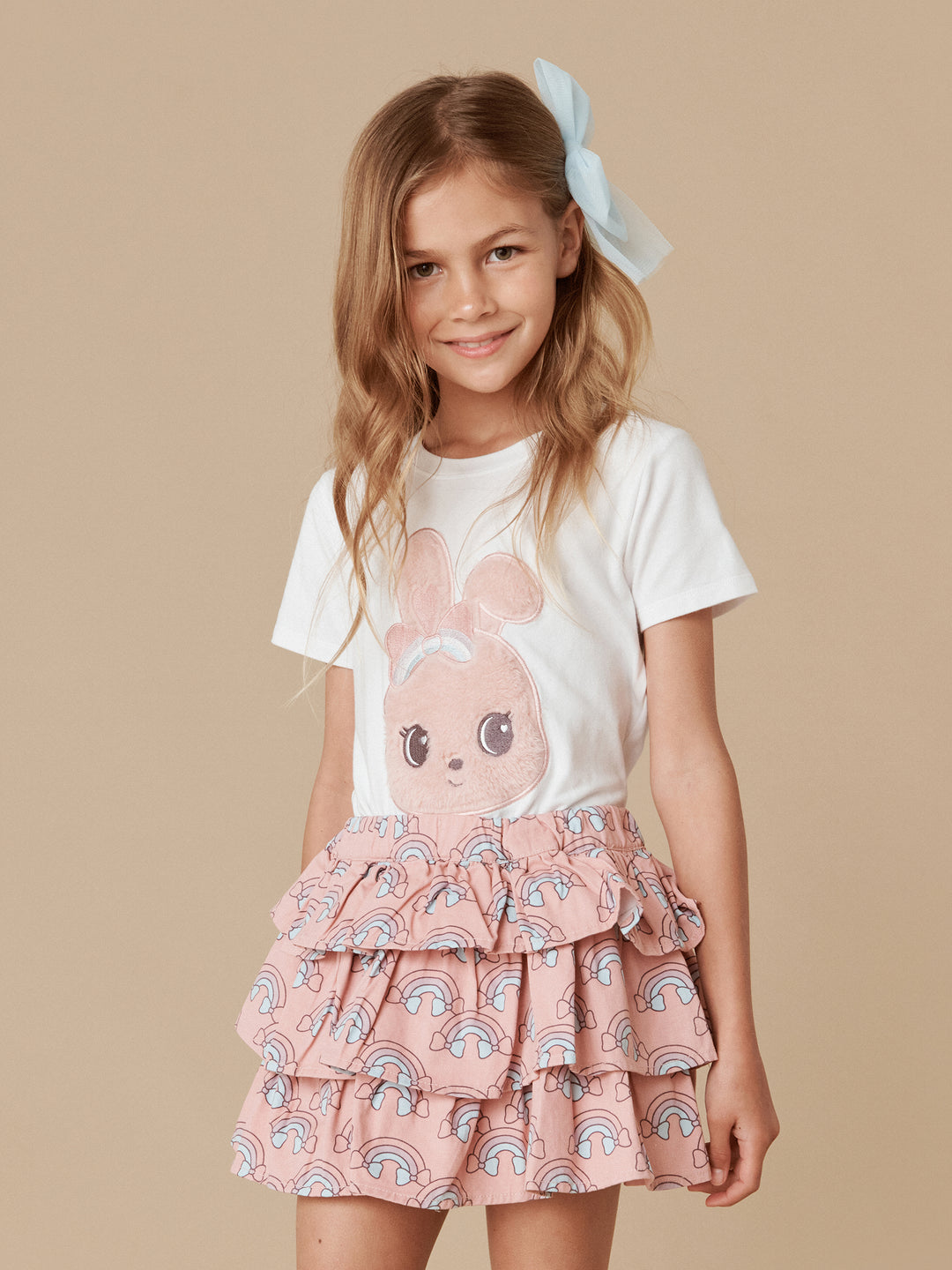 Huxbaby Fur Bunny T-Shirt - White