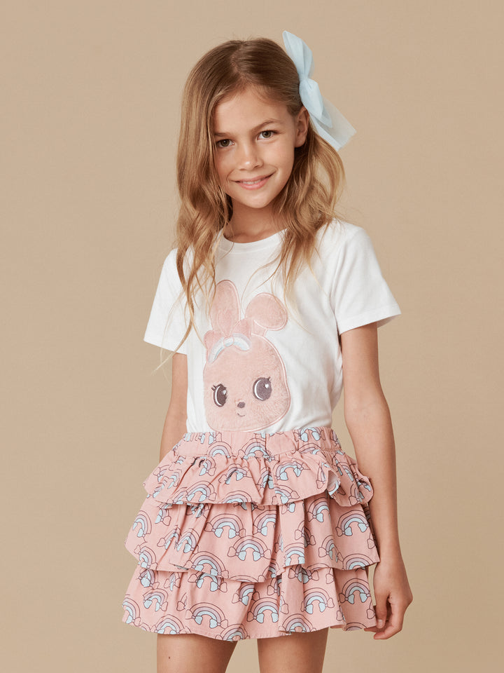 Huxbaby Fur Bunny T-Shirt - White
