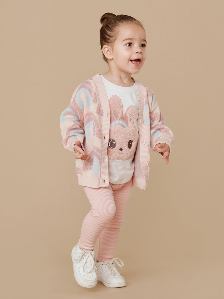 Huxbaby Fur Bunny T-Shirt - White