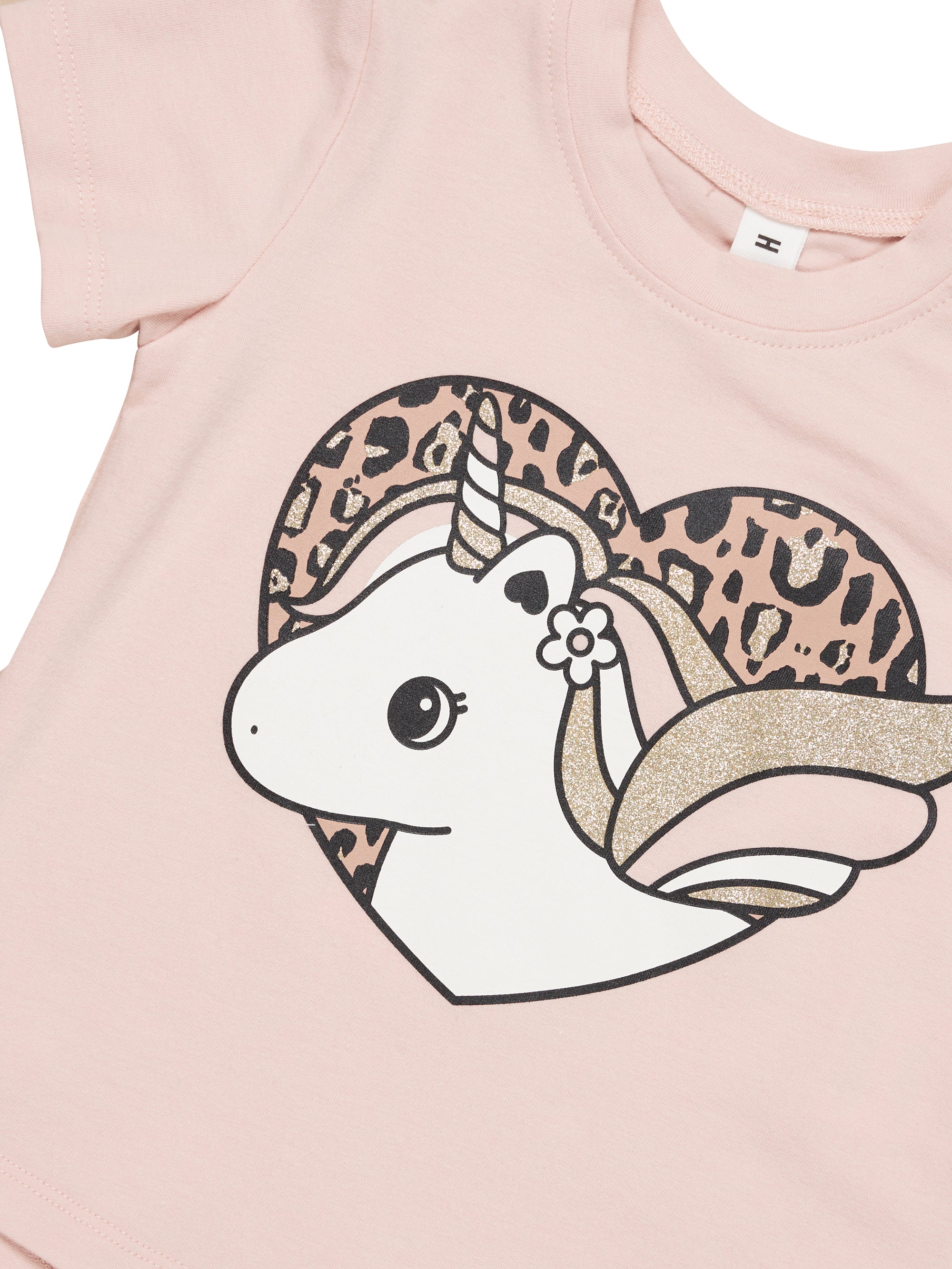 Huxbaby Unicorn Heart T-Shirt Rose