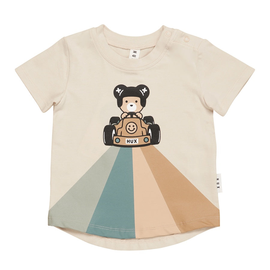 Huxbaby Racer Bear T-Shirt - Almond