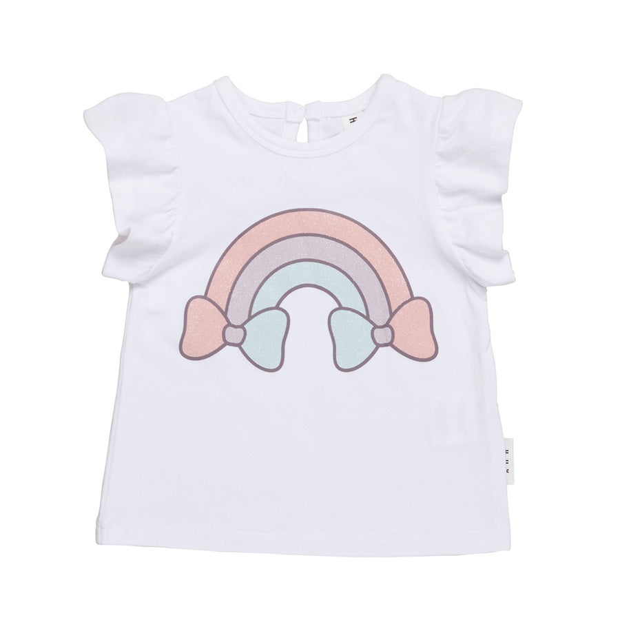 Huxbaby Rainbow Frill T-Shirt - White