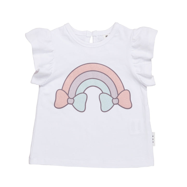 Huxbaby Rainbow Frill T-Shirt - White