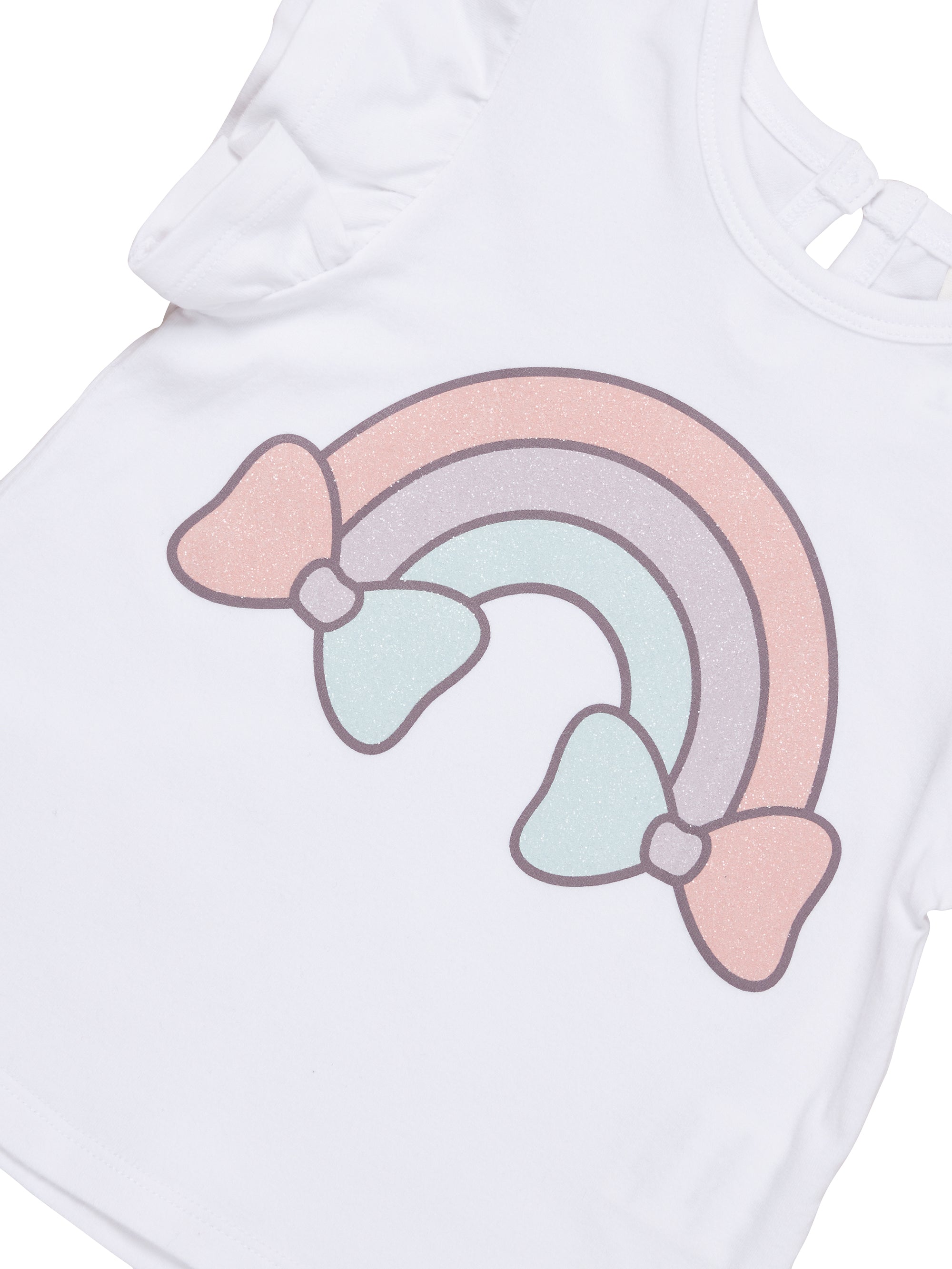 Huxbaby Rainbow Frill T-Shirt - White