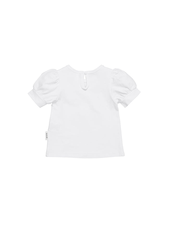 Huxbaby Apple Bear Puff T-Shirt - White