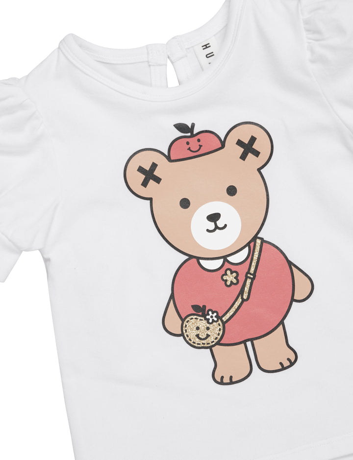 Huxbaby Apple Bear Puff T-Shirt - White