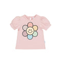 Rainbow Daisy Puff T-Shirt - Peony