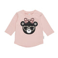 Flower Hux Bear Top - Rosebud