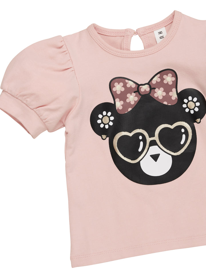 Huxbaby Flower Hux Bear Puff T-Shirt Rosebud