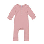 Huxbaby AW22 Drop 1 Rib Romper - Dusty Rose