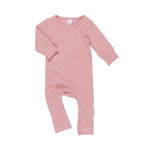 Huxbaby AW22 Drop 1 Rib Romper - Dusty Rose