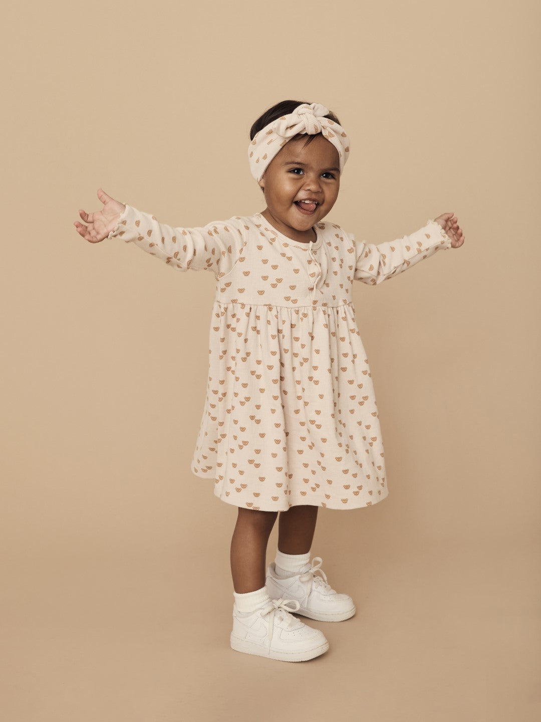 Huxbaby AW22 Drop 1 Beary Cute Rib Headband - Almond