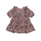 Huxbaby AW22 Drop 1 Leopard Zoe Dress - Dusty Rose