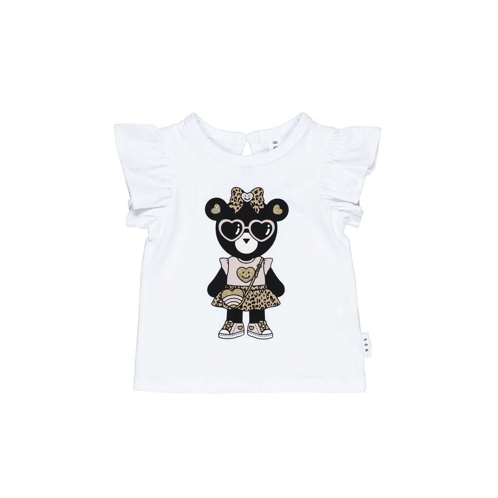 Huxbaby AW22 Drop 1 Heart Eyes Frill T-Shirt - White