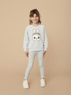 Huxbaby AW22 Drop 1 Floral Bunnies Legging - Frozen