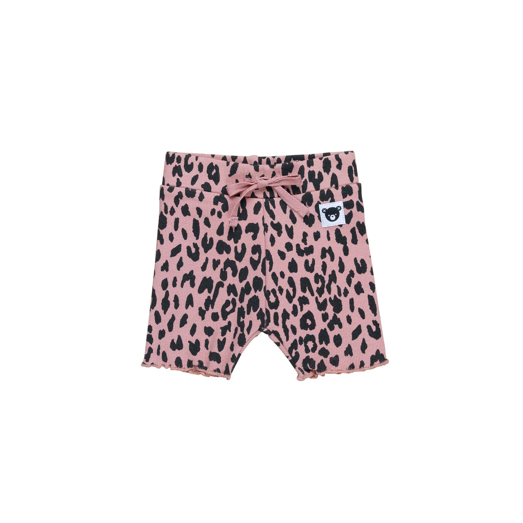 Huxbaby AW22 Drop 1 Leopard Rib Short - Dusty Rose