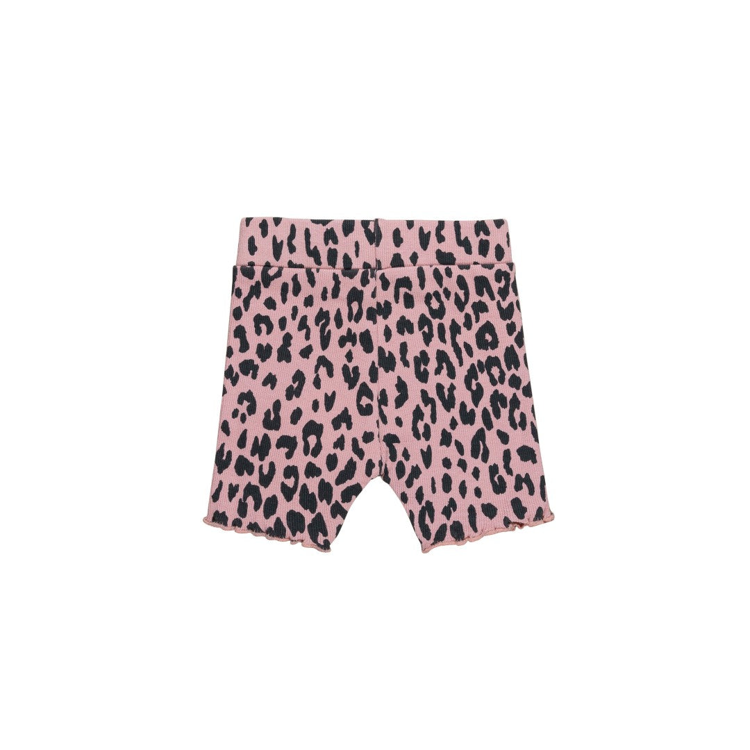 Huxbaby AW22 Drop 1 Leopard Rib Short - Dusty Rose
