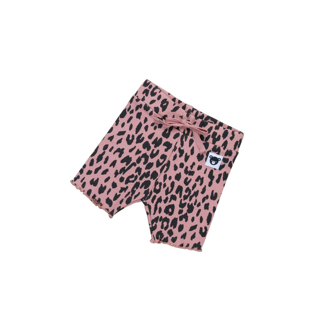 Huxbaby AW22 Drop 1 Leopard Rib Short - Dusty Rose