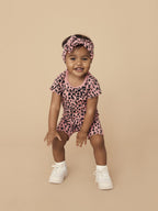 Huxbaby AW22 Drop 1 Leopard Rib Short - Dusty Rose
