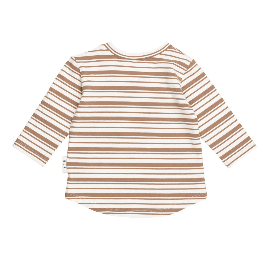 Huxbaby Top B-Ball Dino - Clay Stripe