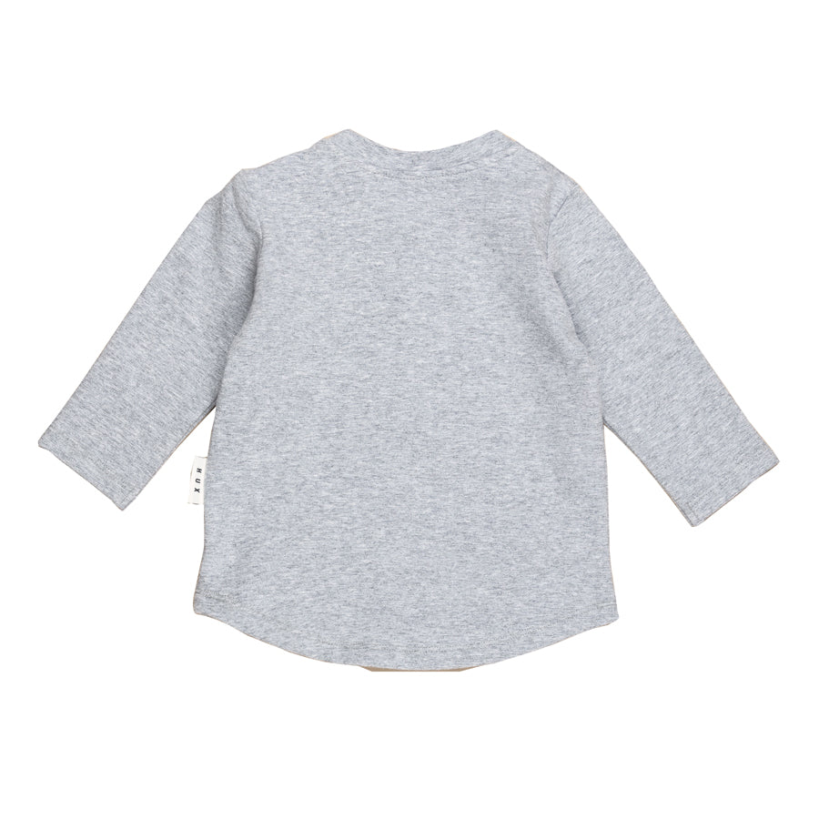 Huxbaby Top B-Ball Pals - Grey Marle