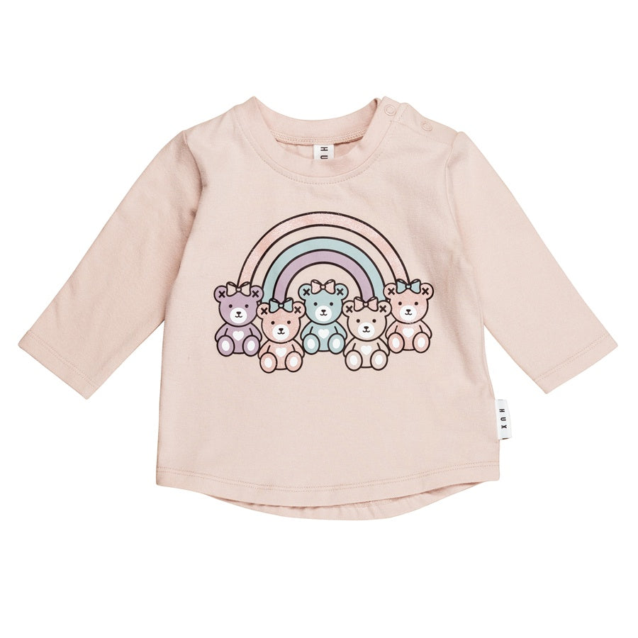 Huxbaby Top Rainbow Bears - Rose
